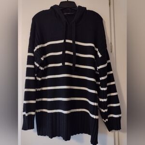 Lane Bryant Black and White Striped Women's Sweater